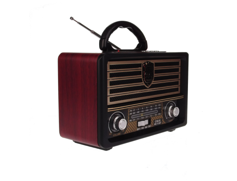 Radio portabil, fm/am/sw1-2, 3 benzi, antena retractabila, bluetooth, aux, usb, sd, microsd, accesorii incluse, retro